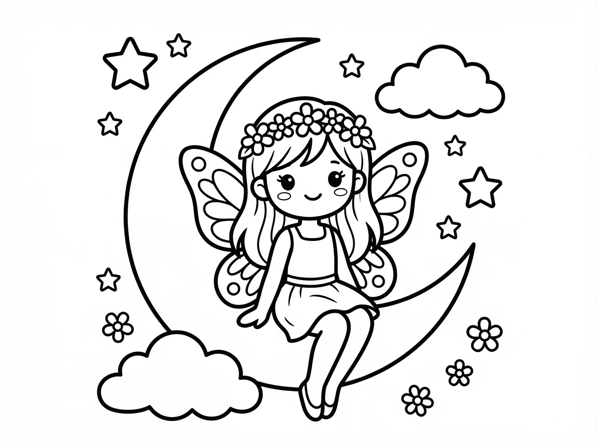 泰版流星花园在线观看 - 月亮上的蝴蝶翅膀精灵涂色线稿